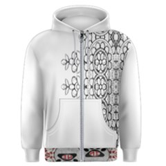 Im Fourth Dimension Black White 7 Men s Zipper Hoodie by imanmulyana