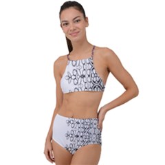 Im Fourth Dimension Black White 7 High Waist Tankini Set by imanmulyana