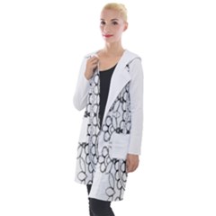 Im Fourth Dimension Black White 7 Hooded Pocket Cardigan by imanmulyana