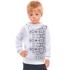 Im Fourth Dimension Black White 7 Kids  Hooded Pullover by imanmulyana