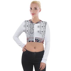 Im Fourth Dimension Black White 7 Long Sleeve Cropped Velvet Jacket by imanmulyana