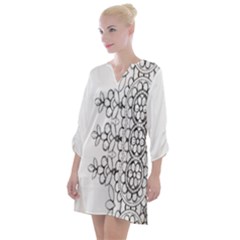 Im Fourth Dimension Black White 7 Open Neck Shift Dress by imanmulyana