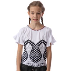 Im Fourth Dimension Black White 8 Kids  Cut Out Flutter Sleeves by imanmulyana