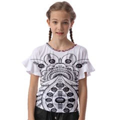 Im Fourth Dimension Black White 9 Kids  Cut Out Flutter Sleeves by imanmulyana