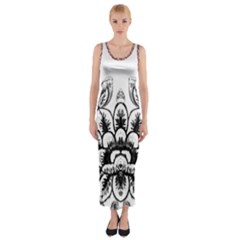 Im Fourth Dimension Black White 10 Fitted Maxi Dress by imanmulyana