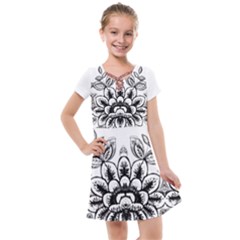 Im Fourth Dimension Black White 10 Kids  Cross Web Dress by imanmulyana