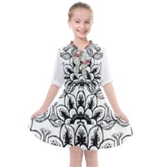 Im Fourth Dimension Black White 10 Kids  All Frills Chiffon Dress by imanmulyana