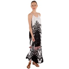 Im Fourth Dimension Black White 11 Cami Maxi Ruffle Chiffon Dress by imanmulyana