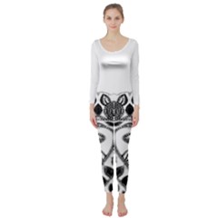 Im Fourth Dimension Black White 12 Long Sleeve Catsuit by imanmulyana