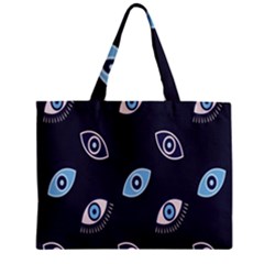 Eyes Evil Eye Blue Pattern Design Zipper Mini Tote Bag by artworkshop