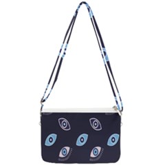 Eyes Evil Eye Blue Pattern Design Double Gusset Crossbody Bag by artworkshop