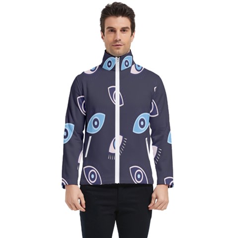 Eyes Evil Eye Blue Pattern Design Men s Bomber Jacket by artworkshop