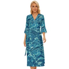 Surface Abstract  Midsummer Wrap Dress by artworkshop