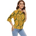 Oranges Slices  Pattern Women s Quarter Sleeve Pocket Shirt View2