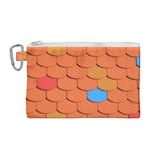 Phone Wallpaper Roof Roofing Tiles Roof Tiles Canvas Cosmetic Bag (medium) by artworkshop