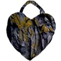 Rock Wall Crevices Geology Pattern Shapes Texture Giant Heart Shaped Tote View2