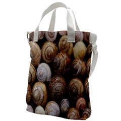 Snail Shells Pattern Arianta Arbustorum Canvas Messenger Bag by artworkshop