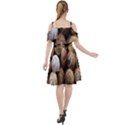 Snail Shells Pattern Arianta Arbustorum Cut Out Shoulders Chiffon Dress View2