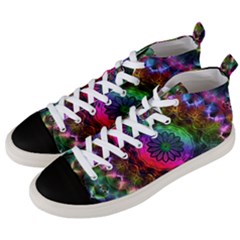 Pride Mandala Men s Mid-top Canvas Sneakers by MRNStudios