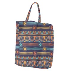 Bohemian-ethnic-seamless-pattern-with-tribal-stripes Giant Grocery Tote by Wegoenart