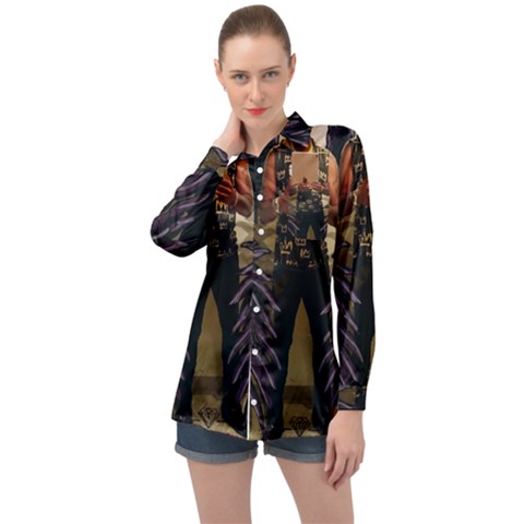 Screenshot 20220701-212826 Piccollage Long Sleeve Satin Shirt by MDLR