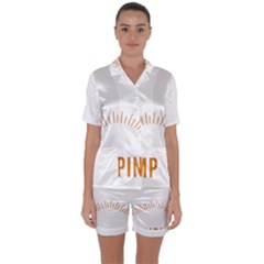 I Love Camping Satin Short Sleeve Pajamas Set by PFashionArt