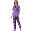 pattern seamless stars clouds Kids  Satin Short Sleeve Pajamas Set View1