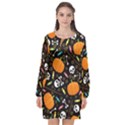 Halloween Pattern 3 Long Sleeve Chiffon Shift Dress  View1