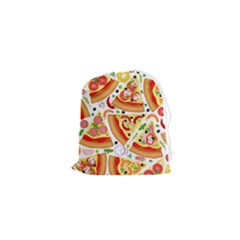 Pizza Love Drawstring Pouch (xs) by designsbymallika