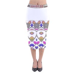 Im Fourth Dimension Colour 8 Velvet Midi Pencil Skirt by imanmulyana