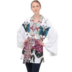 Im Fourth Dimension Colour 14 Long Sleeve Velvet Kimono  by imanmulyana