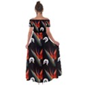  LJP Off Shoulder Open Front Chiffon Dress View2