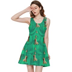 Happy Small Dogs In Calm In The Big Blooming Forest Inside Out Racerback Dress by pepitasart