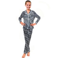 Basket Kid s Satin Long Sleeve Pajamas Set by nateshop