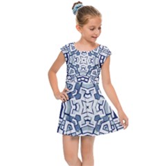 Blue-design Kids  Cap Sleeve Dress by nateshop