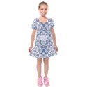 Blue-design Kids  Short Sleeve Velvet Dress View1