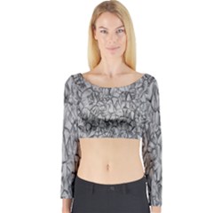 Comb Long Sleeve Crop Top by nateshop