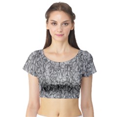 Comb Short Sleeve Crop Top by nateshop