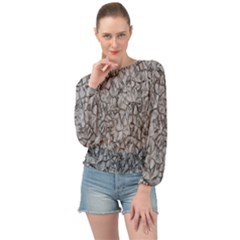 Comb Banded Bottom Chiffon Top by nateshop