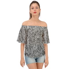 Comb Off Shoulder Short Sleeve Top by nateshop