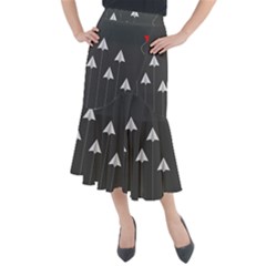 Difference Midi Mermaid Skirt by nateshop