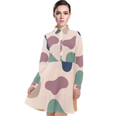 Element Long Sleeve Chiffon Shirt Dress by nateshop