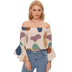 Element Off Shoulder Flutter Bell Sleeve Top by nateshop