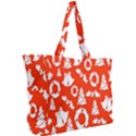 Orange Background Card Christmas  Simple Shoulder Bag View2