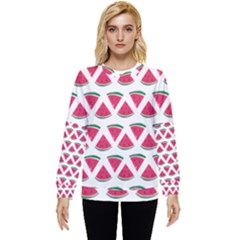 Illustration Watermelon Fruit Food Melon Hidden Pocket Sweatshirt by Sapixe