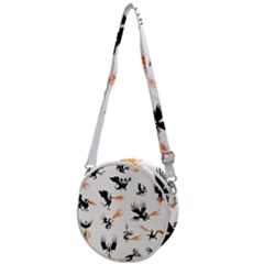 Phoenix Dragon Fire Bird Crossbody Circle Bag by Sapixe