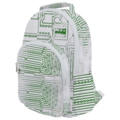 Circuit Board Rounded Multi Pocket Backpack by Sapixe