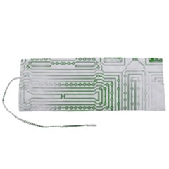 Circuit Board Roll Up Canvas Pencil Holder (s) by Sapixe