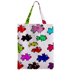 Fish Fishes Marine Life Swimming Water Zipper Classic Tote Bag by Sapixe