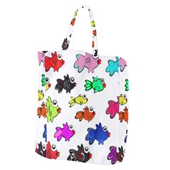 Fish Fishes Marine Life Swimming Water Giant Grocery Tote by Sapixe